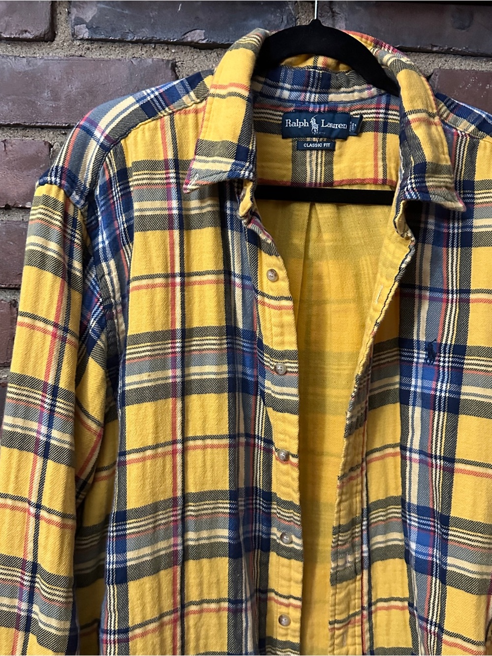 Vtg Polo Ralph Lauren Plaid Double Layer Gauze Flannel Shirt XXL